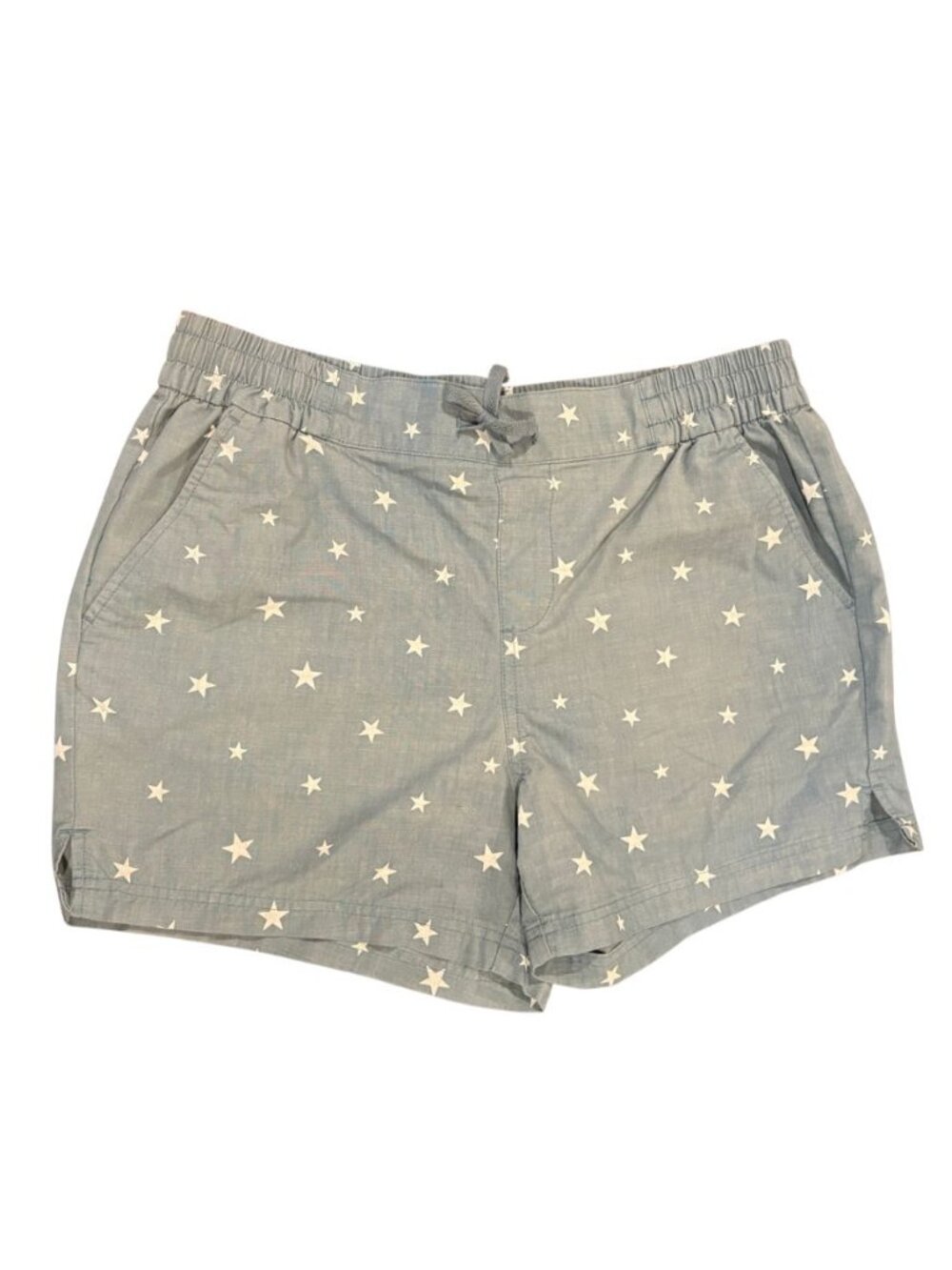 Magellan Outdoors Women's Blue Star Print Shorts Size XL Elastic Waist